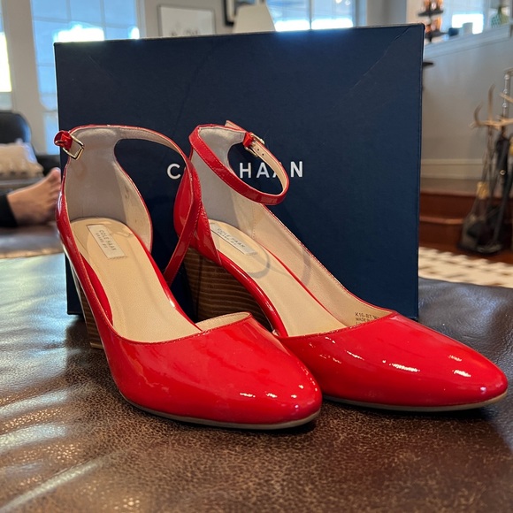 Cole Haan   Style Lacy Red Patten leather 7.5 B - Picture 3 of 8